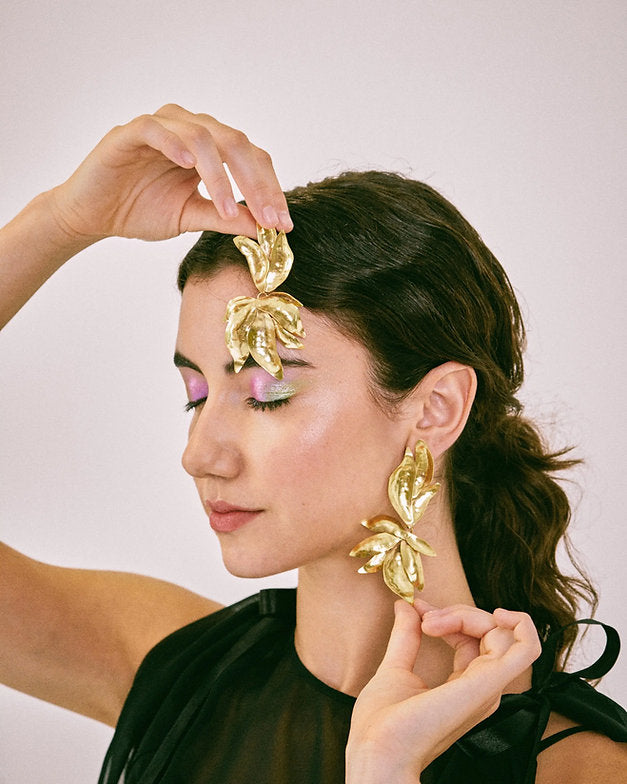 Pendientes pétalos gigantes