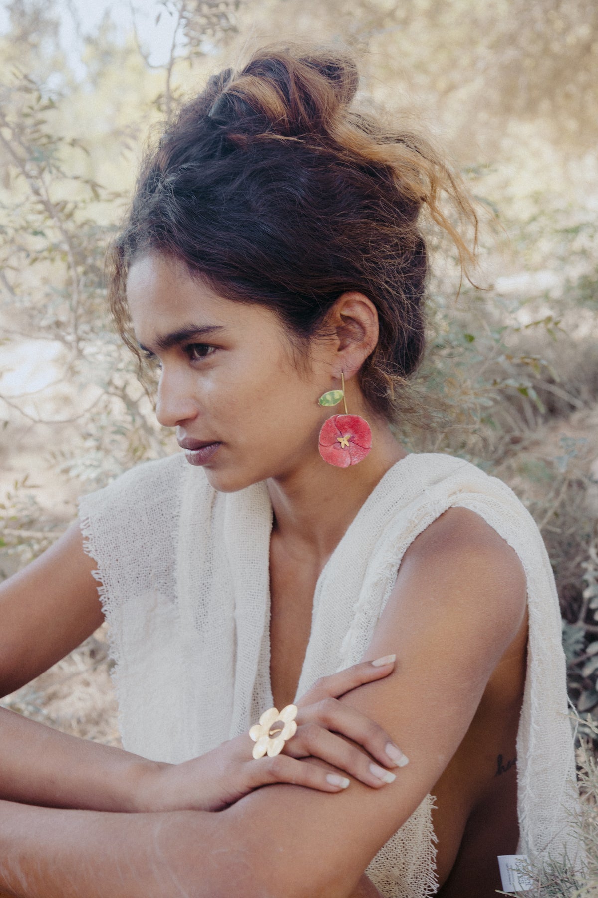 Pendientes amapola del jardin