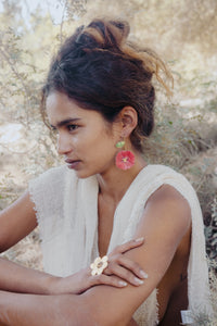 Pendientes amapola del jardin