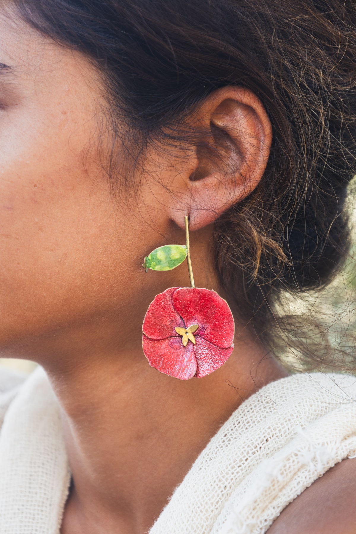 Pendientes amapola del jardin