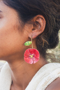Pendientes amapola del jardin
