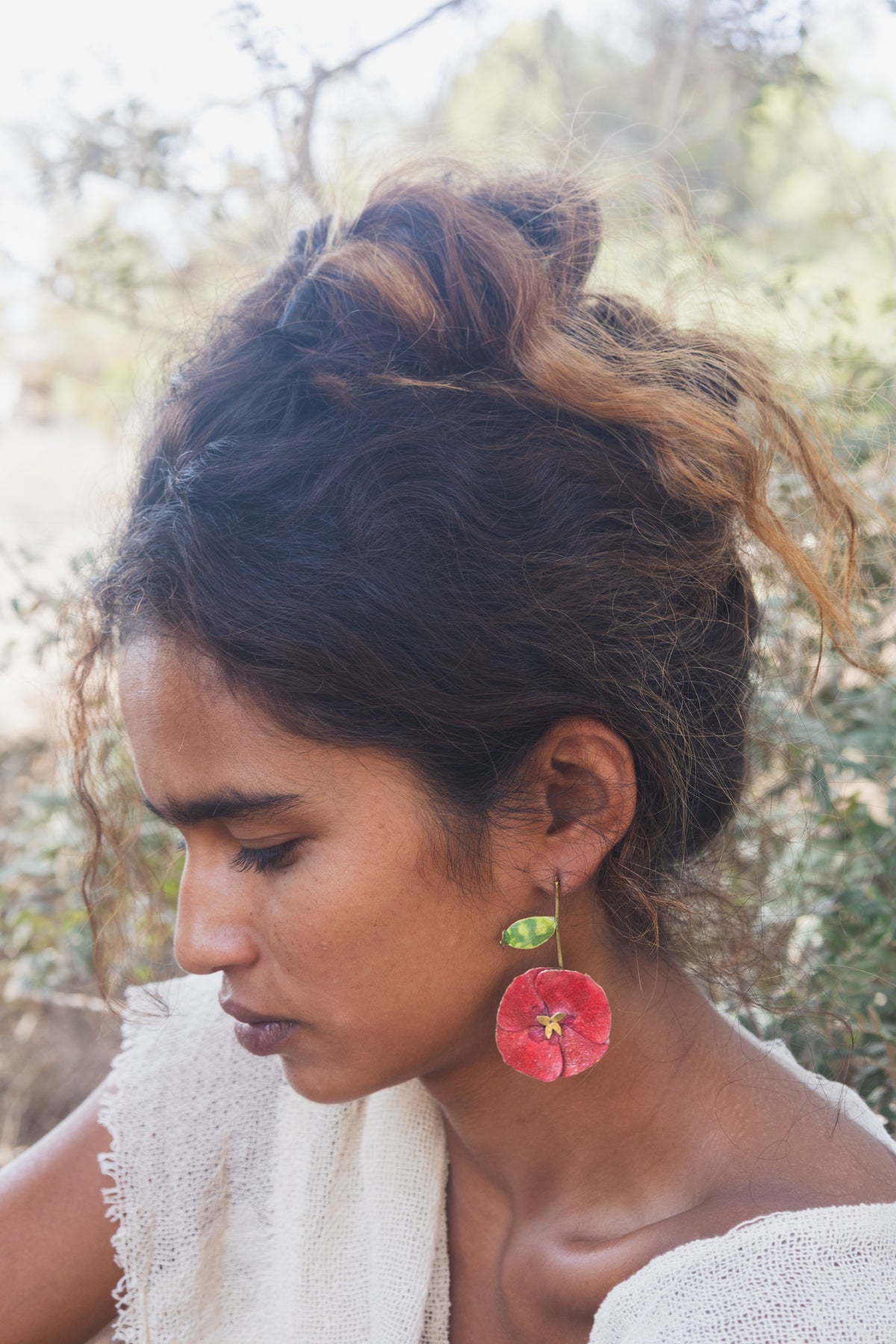 Pendientes amapola del jardin