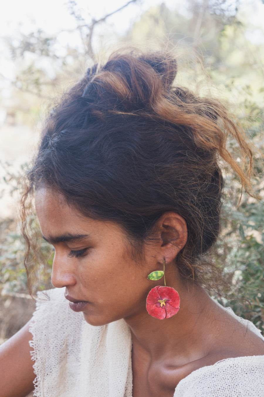 Pendientes amapola del jardin