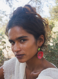Pendientes amapola del jardin