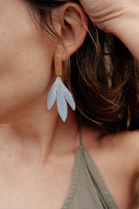 Pendientes plumaje grandes