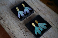 Pendientes plumaje grandes