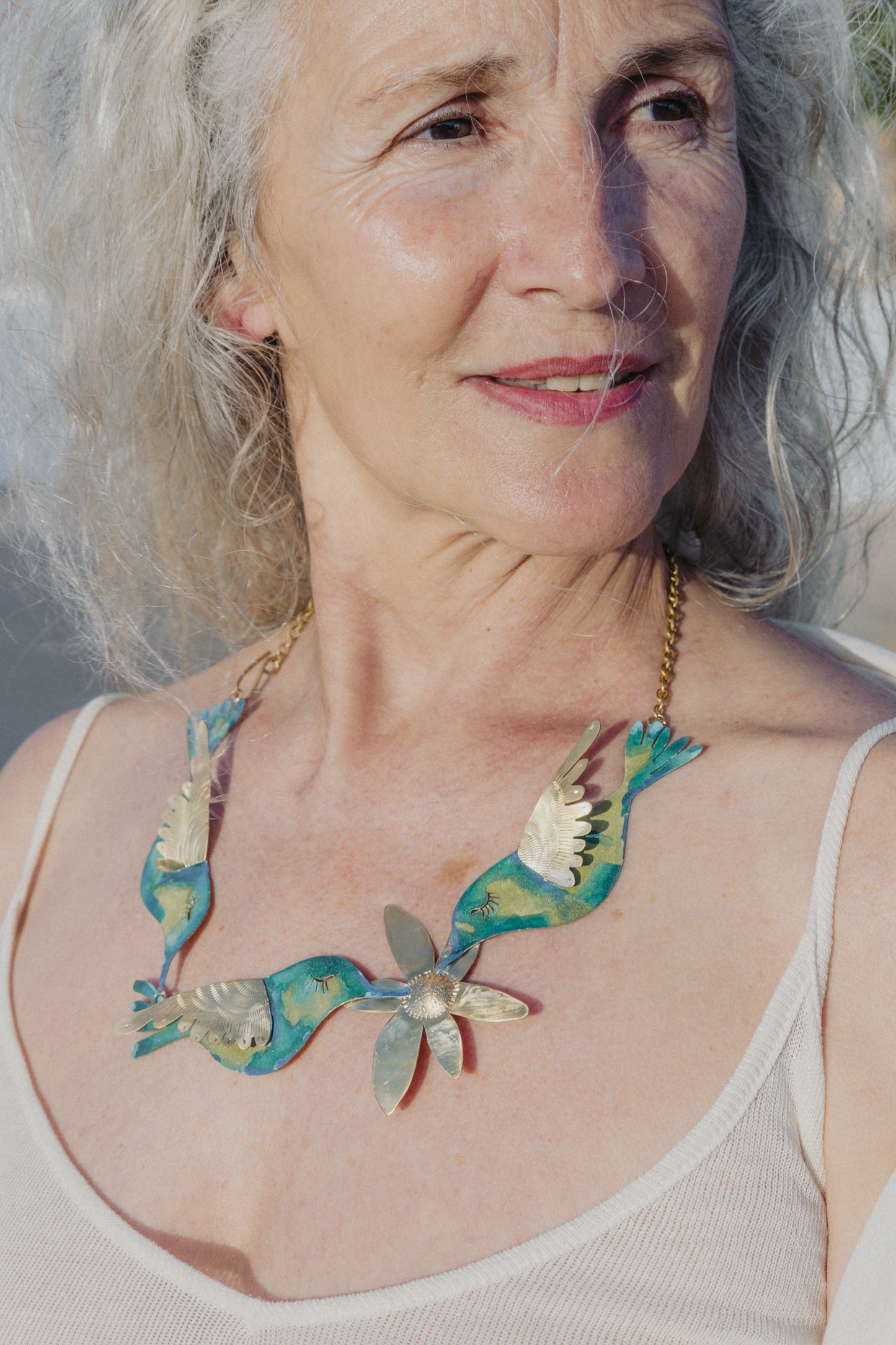 Collar tres colibries indiscretos