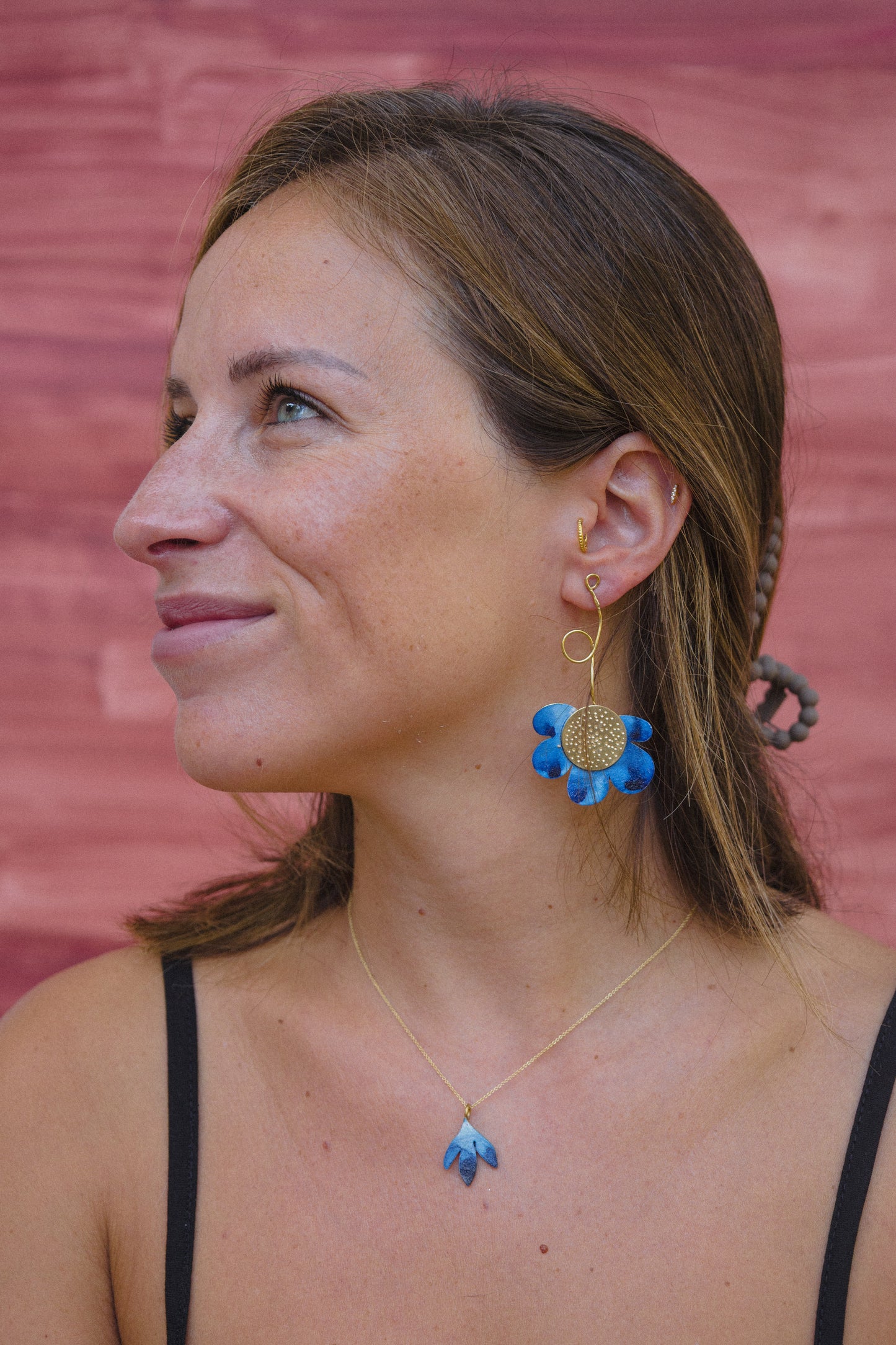 Pendientes flores campestres