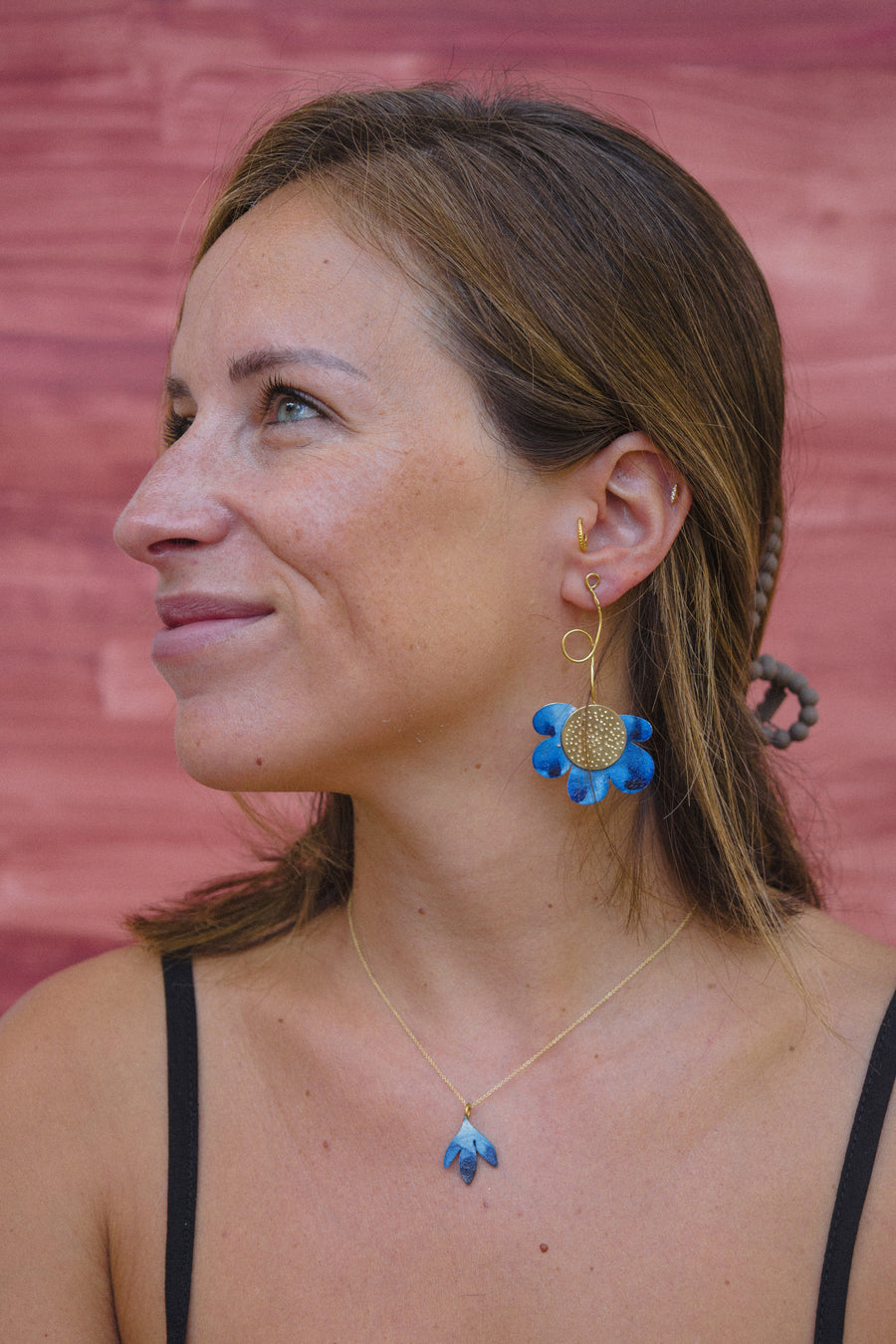 Pendientes flores campestres