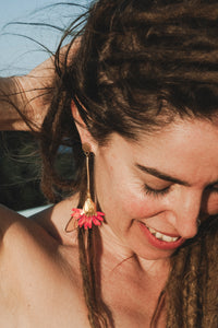 Personalized petal earrings