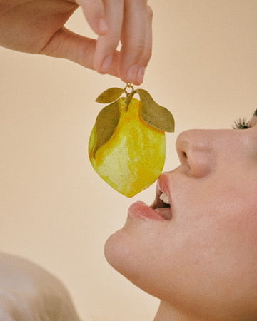 Giant Lemon Earrings