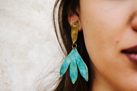 Pendientes plumaje grandes