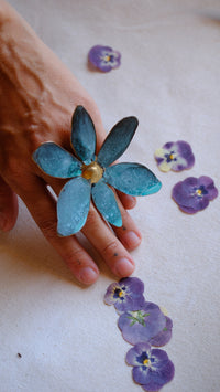 Anillo Flor de colibri