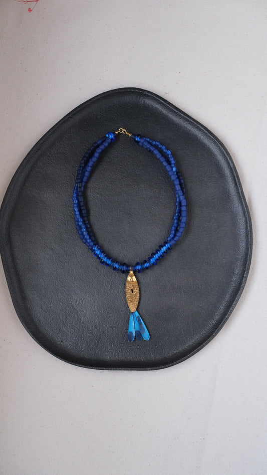 Collar pez y vidrios
