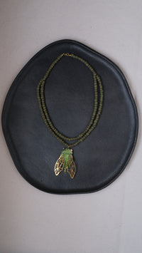 Collana cicala e vetri