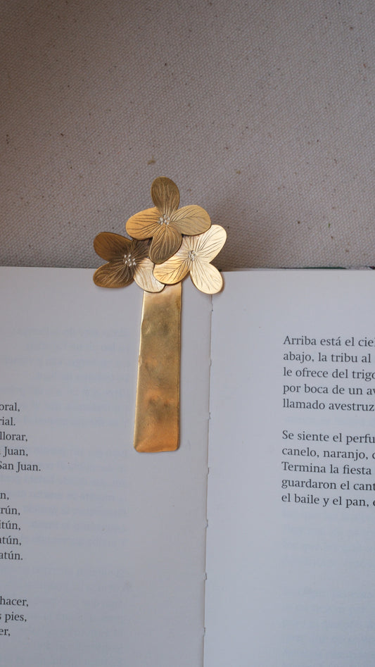 Señalador para libros hortensia
