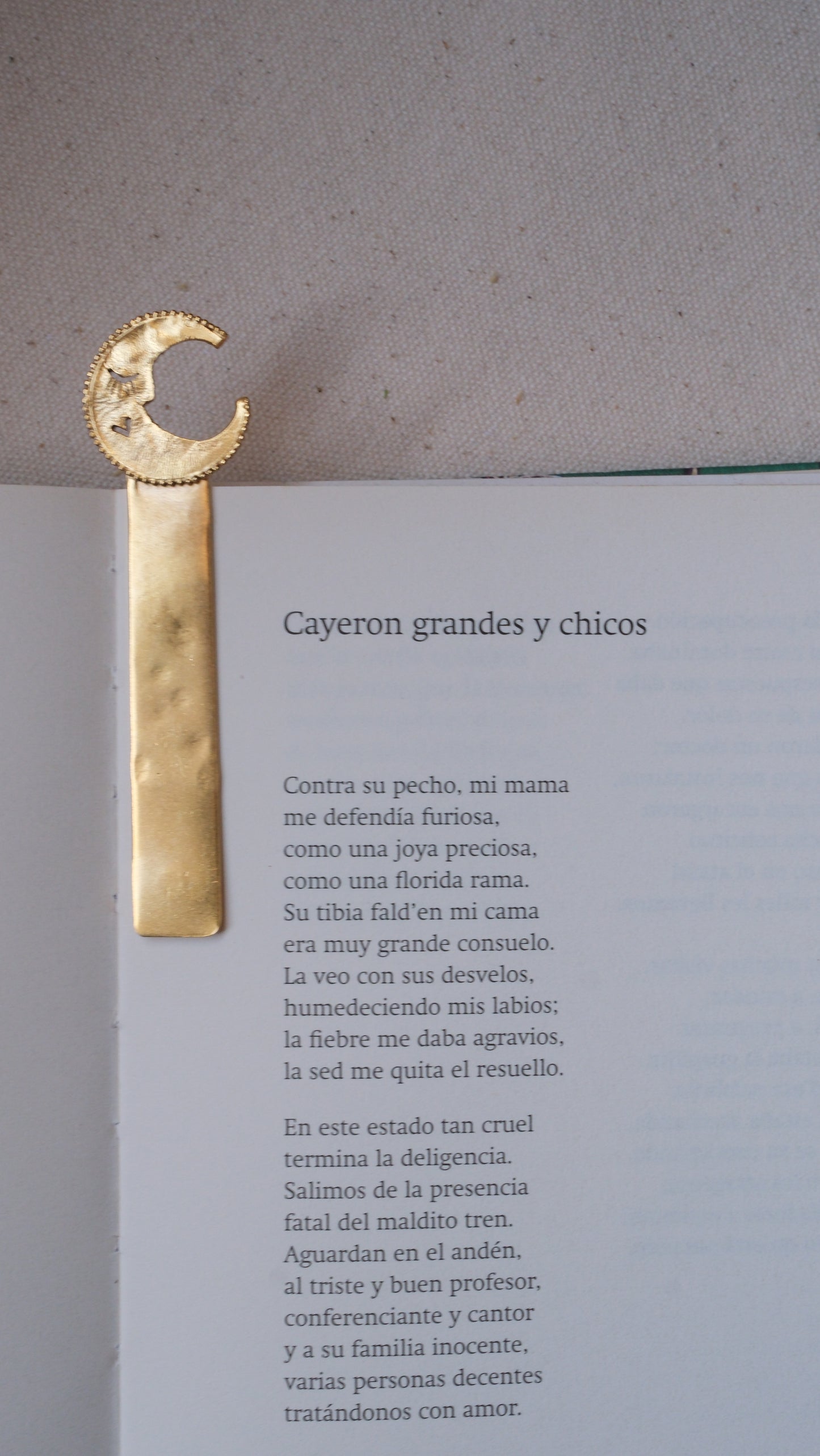 Señalador para libros luna