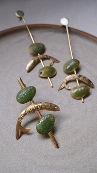 Pendientes pinchito sardinas y aceitunas