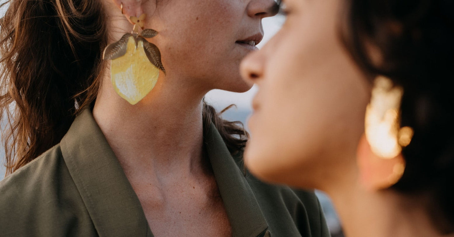 Pendientes limones gigantes