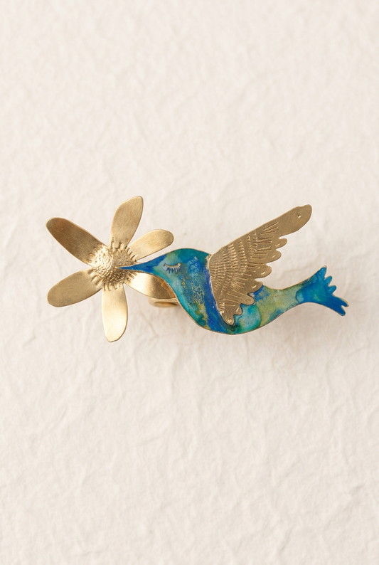 Anillo un colibri indiscreto