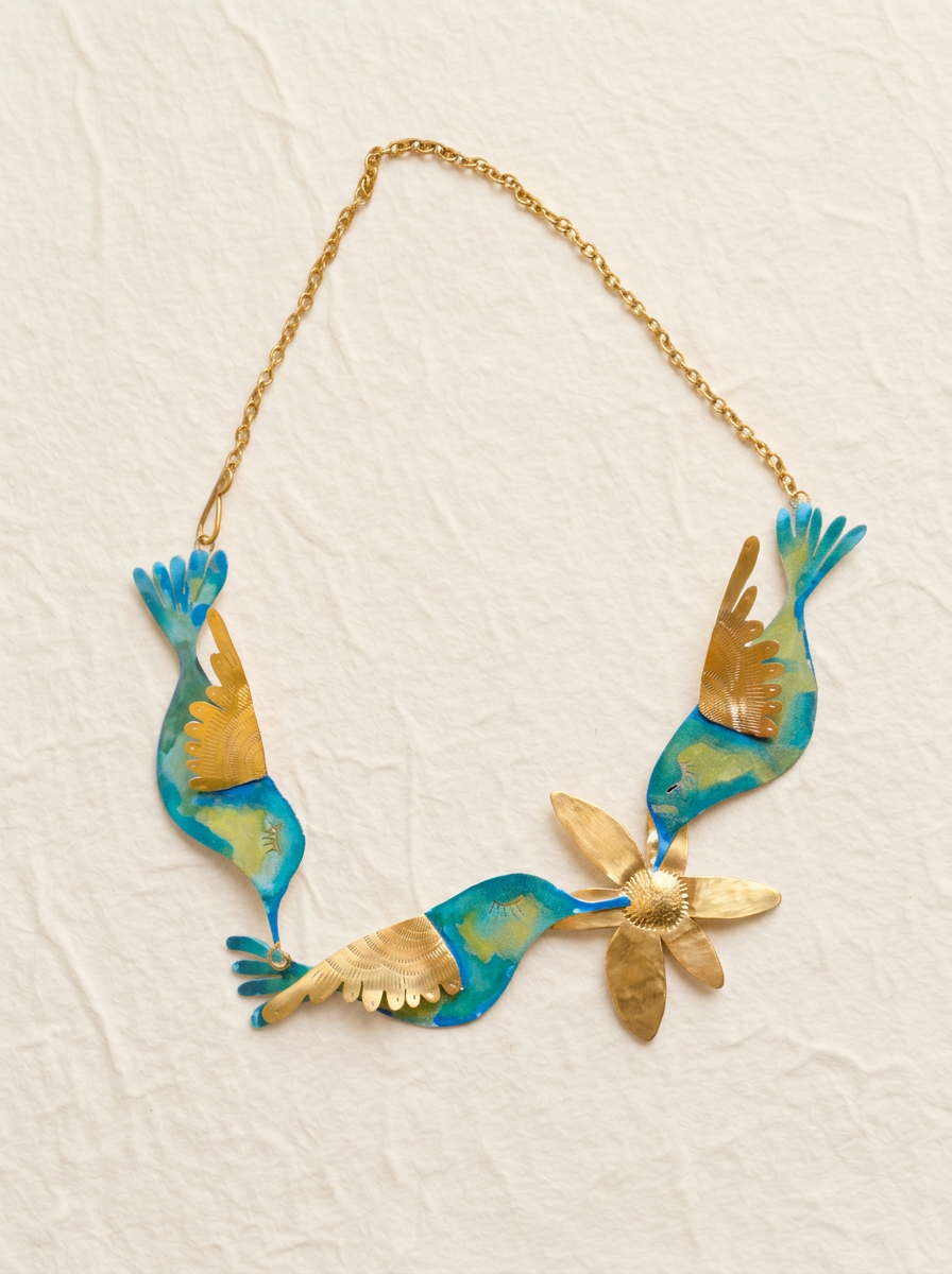 Collar tres colibries indiscretos
