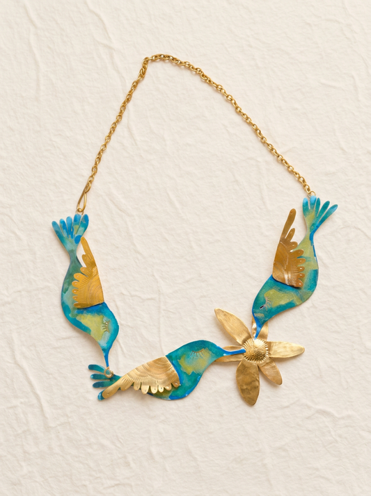 Collar tres colibries indiscretos