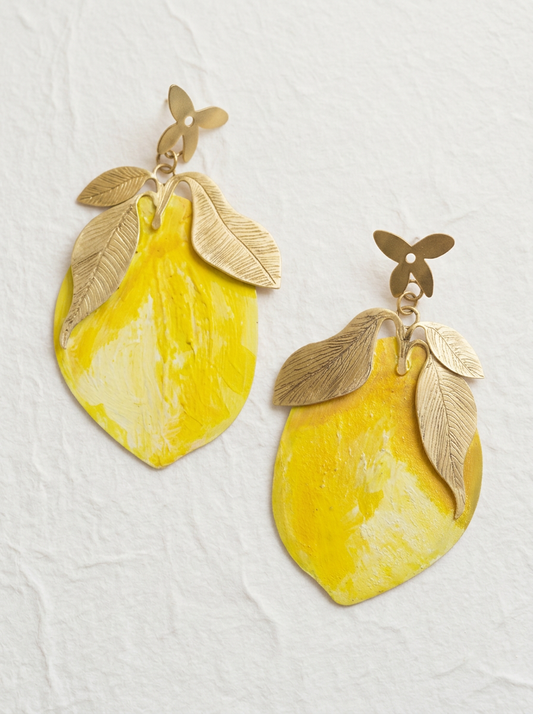 Pendientes limones gigantes