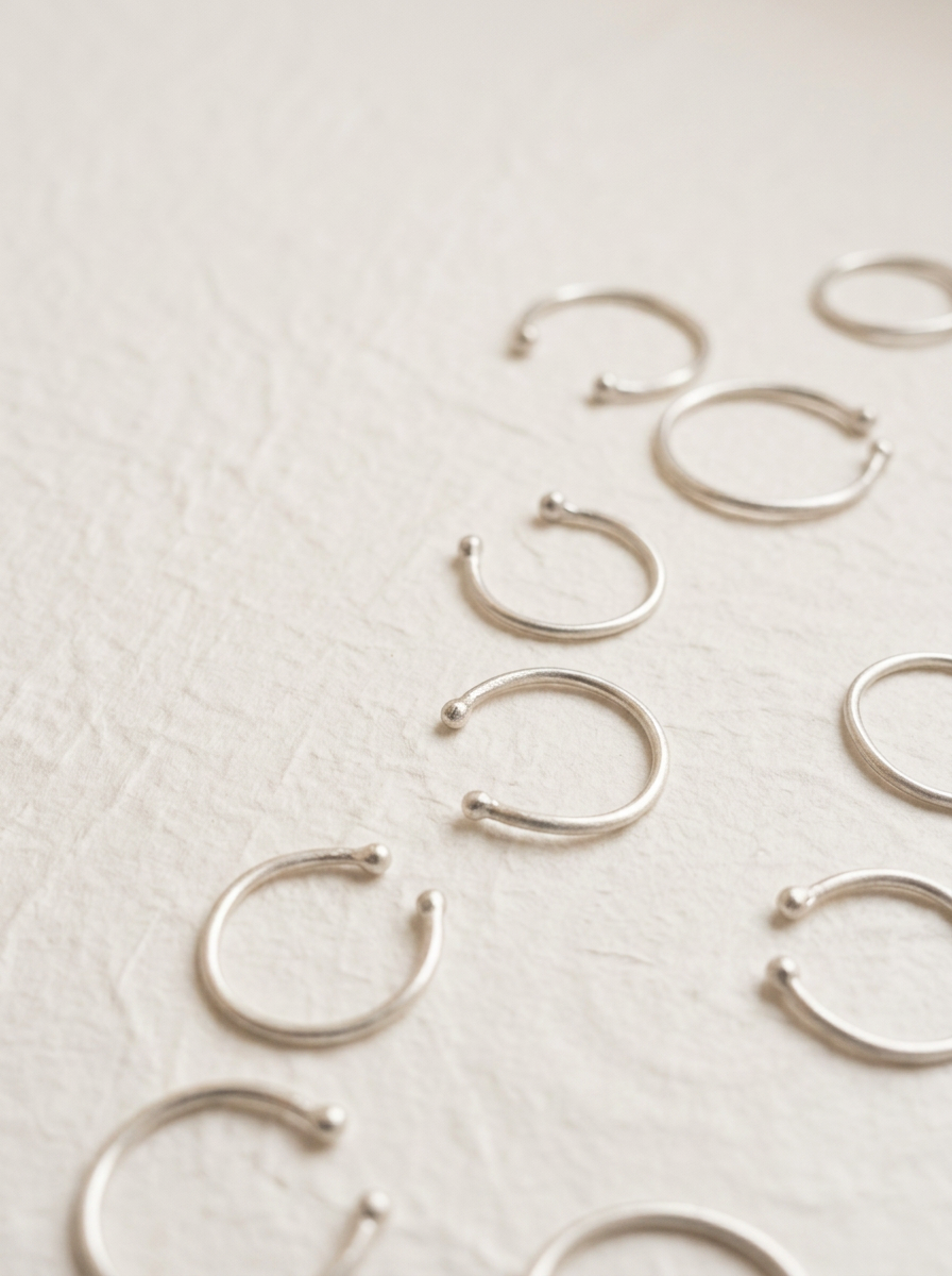 Anillos herradura finos de plata