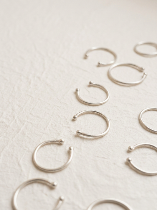 Anillos herradura finos de plata