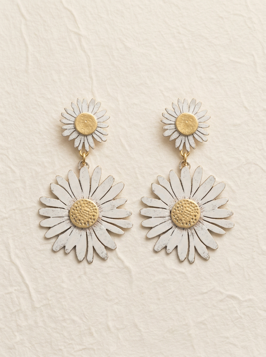 Pendientes de margaritas y girasoles