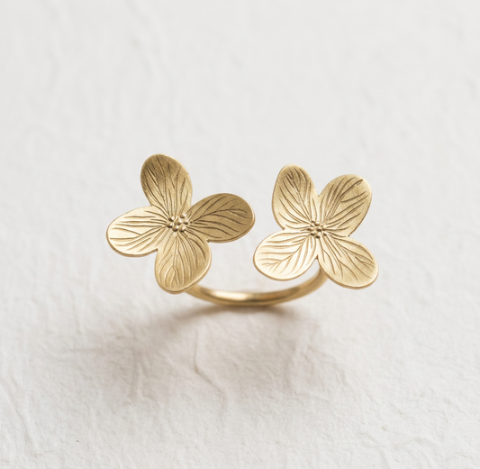 Anillo hortensia doble
