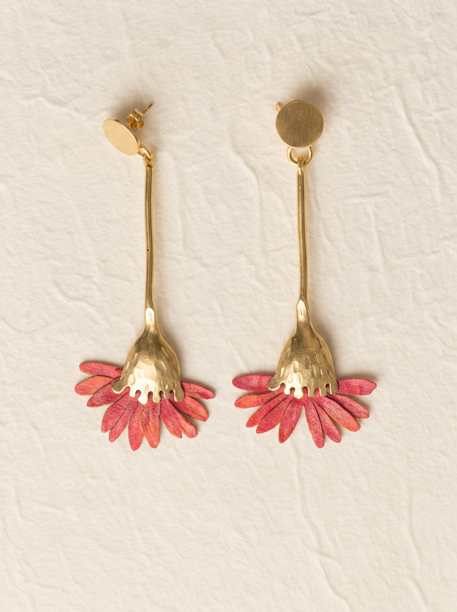 Personalized petal earrings
