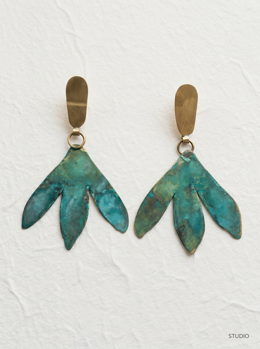 Pendientes plumaje grandes