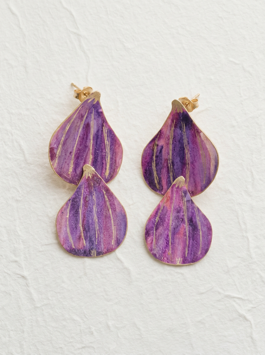 Pendientes higos dobles