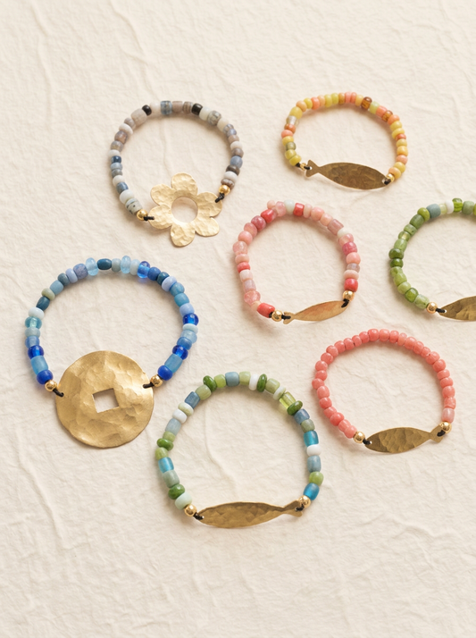 Pulseras gotitas de colores