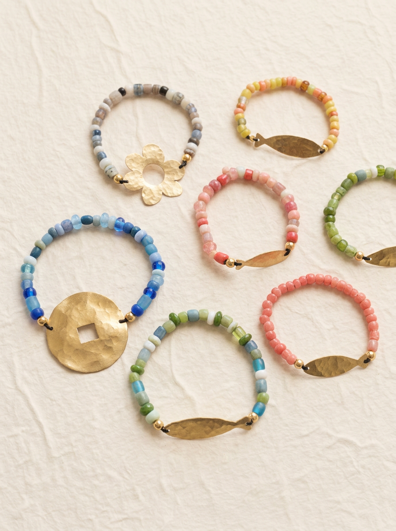 Pulseras gotitas de colores