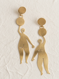 Pendientes largos soñadoras humano