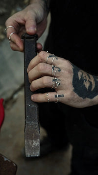 Anillos herradura finos de plata