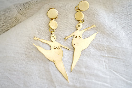 Pendientes bailarinas grandes