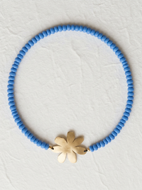 Choker flor y gotitas de colores