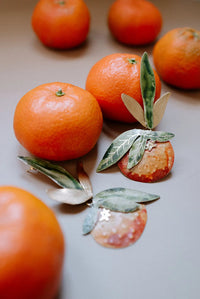 Pendientes Mandarinas y hojas