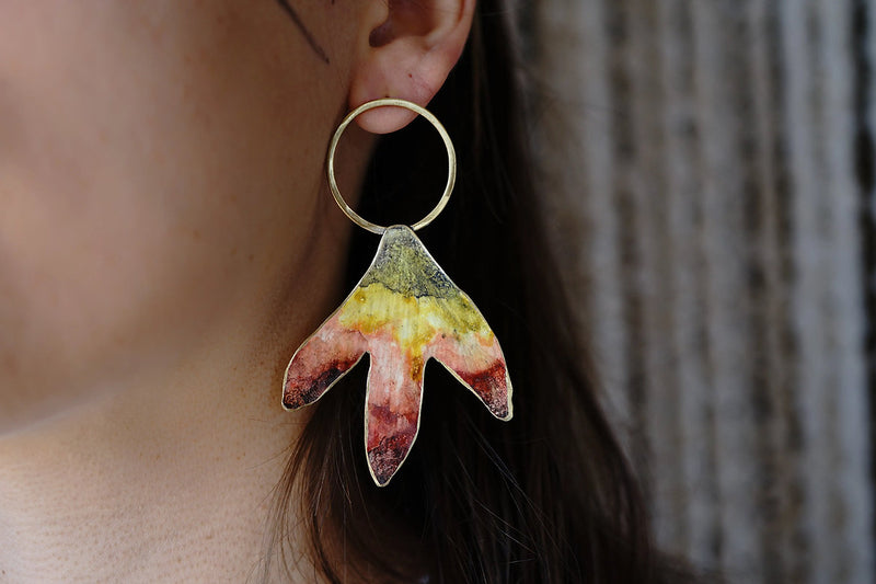 Footprint earrings