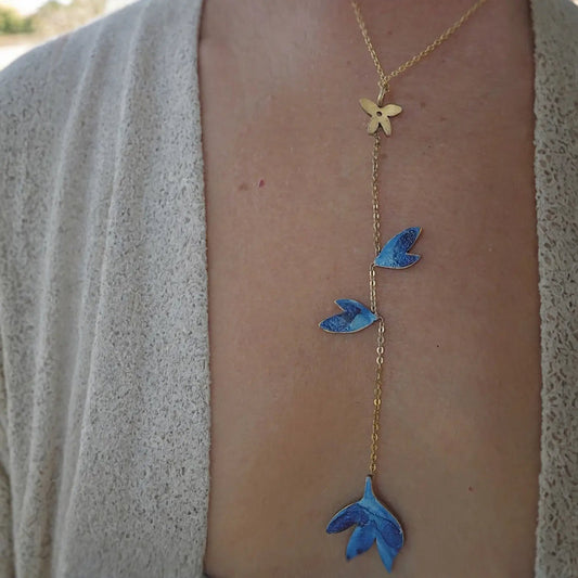 Soft feather necklace