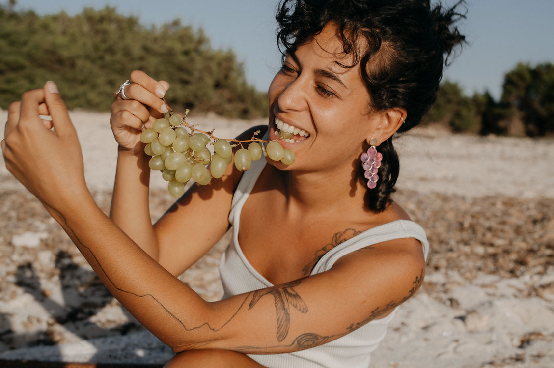 Pendientes uvas