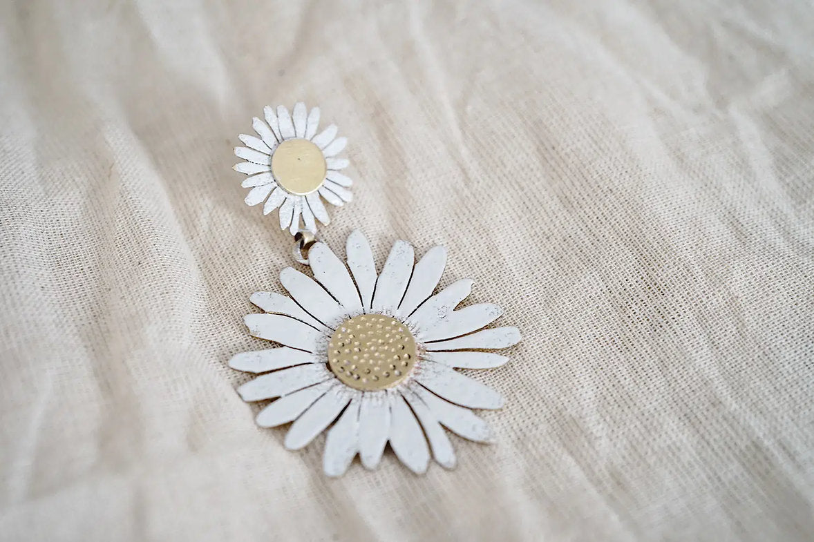 Pendientes de margaritas y girasoles