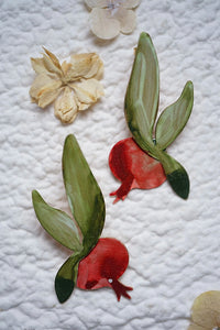 Pendientes granadas y hoja