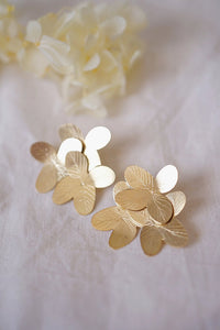 pendientes ramo de hortensias