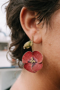 Pendientes amapola del jardin