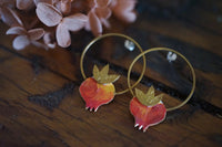 Pendientes de aro granadas