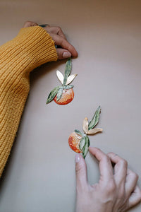 Pendientes Mandarinas y hojas